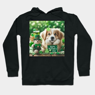 St Patricks Day Cute dog 3 Hoodie